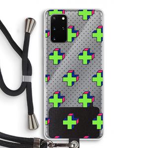 CaseCompany 8-bit N°10: Samsung Galaxy S20 Plus Transparant Hoesje met koord