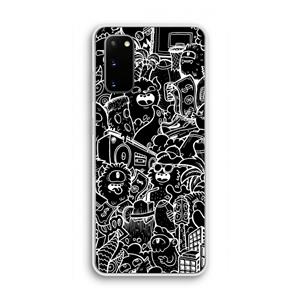 CaseCompany Vexx Black City : Samsung Galaxy S20 Transparant Hoesje