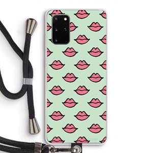 CaseCompany Lipjes: Samsung Galaxy S20 Plus Transparant Hoesje met koord