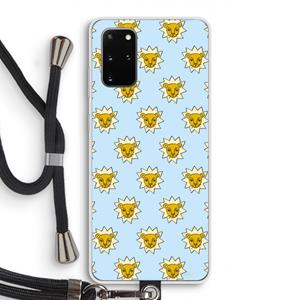 CaseCompany Leeuwenkoppen: Samsung Galaxy S20 Plus Transparant Hoesje met koord