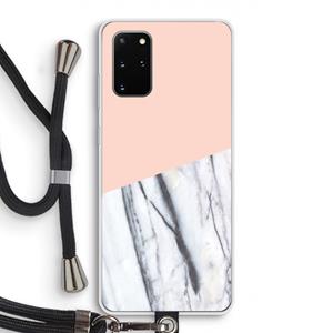 CaseCompany A touch of peach: Samsung Galaxy S20 Plus Transparant Hoesje met koord