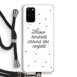 CaseCompany Confetti: Samsung Galaxy S20 Plus Transparant Hoesje met koord