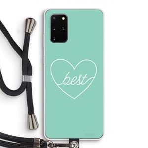 CaseCompany Best heart pastel: Samsung Galaxy S20 Plus Transparant Hoesje met koord