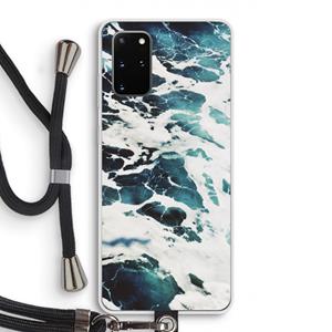 CaseCompany Golven: Samsung Galaxy S20 Plus Transparant Hoesje met koord
