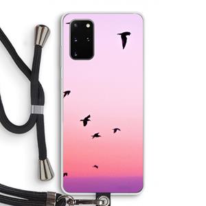 CaseCompany Fly away: Samsung Galaxy S20 Plus Transparant Hoesje met koord