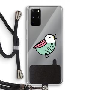 CaseCompany Birdy: Samsung Galaxy S20 Plus Transparant Hoesje met koord