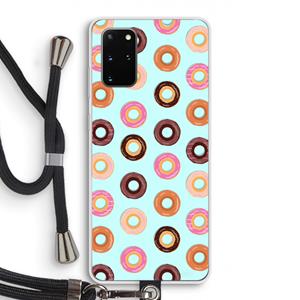 CaseCompany Donuts: Samsung Galaxy S20 Plus Transparant Hoesje met koord
