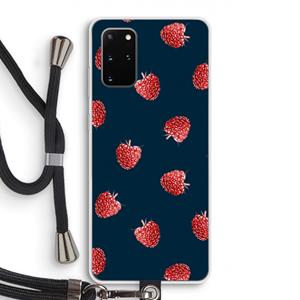 CaseCompany Framboosjes: Samsung Galaxy S20 Plus Transparant Hoesje met koord