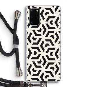 CaseCompany Crazy pattern: Samsung Galaxy S20 Plus Transparant Hoesje met koord