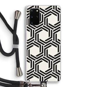 CaseCompany Geometrisch patroon: Samsung Galaxy S20 Plus Transparant Hoesje met koord