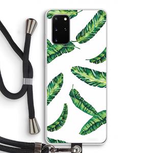 CaseCompany Lange bladeren: Samsung Galaxy S20 Plus Transparant Hoesje met koord