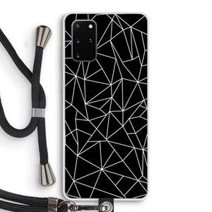 CaseCompany Geometrische lijnen wit: Samsung Galaxy S20 Plus Transparant Hoesje met koord