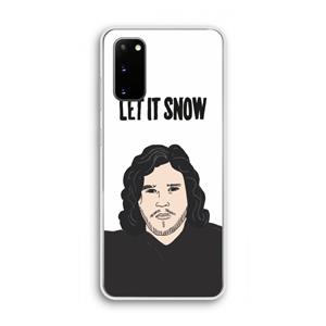CaseCompany Let It Snow: Samsung Galaxy S20 Transparant Hoesje