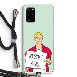 CaseCompany Gimme a call: Samsung Galaxy S20 Plus Transparant Hoesje met koord