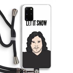 CaseCompany Let It Snow: Samsung Galaxy S20 Plus Transparant Hoesje met koord