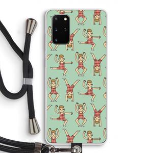 CaseCompany Gymboys: Samsung Galaxy S20 Plus Transparant Hoesje met koord