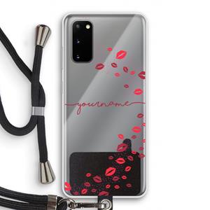 CaseCompany Kusjes: Samsung Galaxy S20 Transparant Hoesje met koord