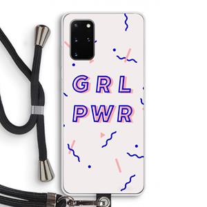 CaseCompany GRL PWR: Samsung Galaxy S20 Plus Transparant Hoesje met koord