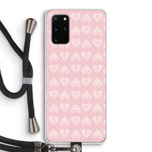 CaseCompany Ass 'n Titties: Samsung Galaxy S20 Plus Transparant Hoesje met koord