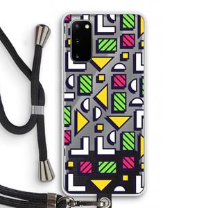 CaseCompany 8-bit N°4: Samsung Galaxy S20 Transparant Hoesje met koord