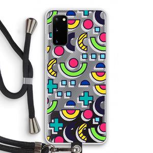 CaseCompany 8-bit N°6: Samsung Galaxy S20 Transparant Hoesje met koord