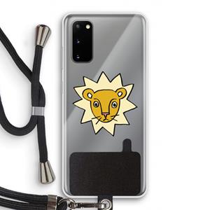 CaseCompany Kleine leeuw: Samsung Galaxy S20 Transparant Hoesje met koord