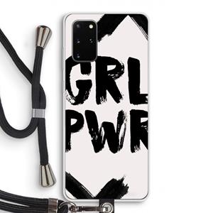 CaseCompany Girl Power #2: Samsung Galaxy S20 Plus Transparant Hoesje met koord