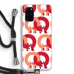 CaseCompany Dogs: Samsung Galaxy S20 Plus Transparant Hoesje met koord