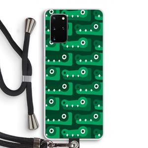 CaseCompany Crocs: Samsung Galaxy S20 Plus Transparant Hoesje met koord