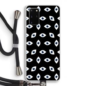 CaseCompany Eyes pattern: Samsung Galaxy S20 Plus Transparant Hoesje met koord