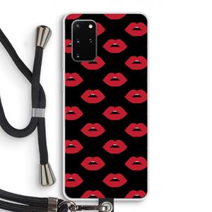 CaseCompany Lips: Samsung Galaxy S20 Plus Transparant Hoesje met koord