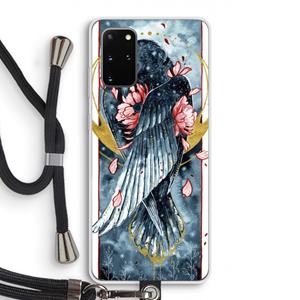 CaseCompany Golden Raven: Samsung Galaxy S20 Plus Transparant Hoesje met koord
