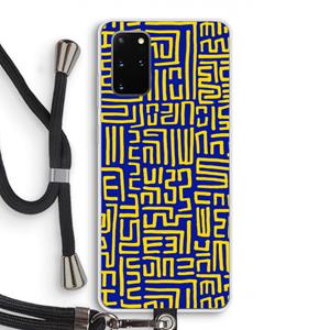 CaseCompany Majorelle Blue Print: Samsung Galaxy S20 Plus Transparant Hoesje met koord