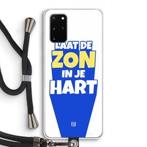 CaseCompany Laat de zon in je hart: Samsung Galaxy S20 Plus Transparant Hoesje met koord