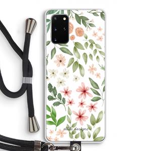 CaseCompany Botanical sweet flower heaven: Samsung Galaxy S20 Plus Transparant Hoesje met koord