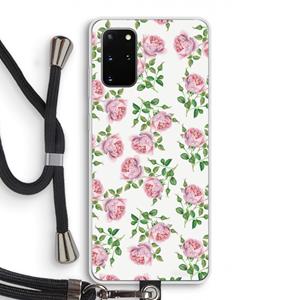 CaseCompany Kleine roosjes: Samsung Galaxy S20 Plus Transparant Hoesje met koord