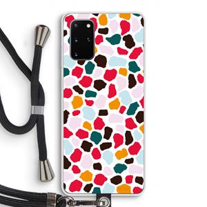 CaseCompany Colored Giraffe: Samsung Galaxy S20 Plus Transparant Hoesje met koord