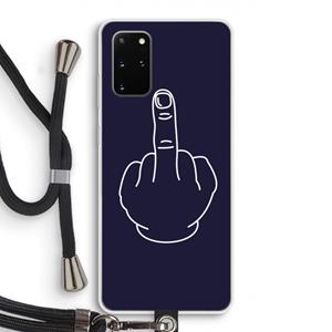 CaseCompany F**k U: Samsung Galaxy S20 Plus Transparant Hoesje met koord