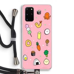 CaseCompany Happy bento friends: Samsung Galaxy S20 Plus Transparant Hoesje met koord