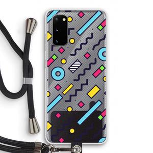 CaseCompany 8-bit N°8: Samsung Galaxy S20 Transparant Hoesje met koord