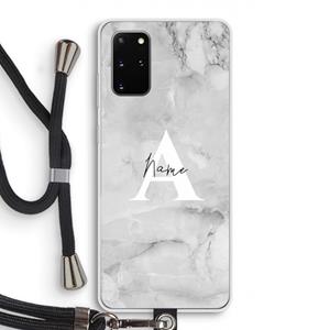 CaseCompany Ivory Marble: Samsung Galaxy S20 Plus Transparant Hoesje met koord