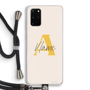 CaseCompany Amber Script: Samsung Galaxy S20 Plus Transparant Hoesje met koord