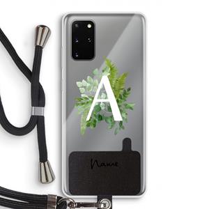CaseCompany Green Brush: Samsung Galaxy S20 Plus Transparant Hoesje met koord
