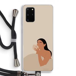 CaseCompany Fresh coffee: Samsung Galaxy S20 Plus Transparant Hoesje met koord