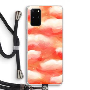 CaseCompany Lichte Wolken: Samsung Galaxy S20 Plus Transparant Hoesje met koord