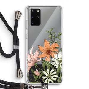 CaseCompany Floral bouquet: Samsung Galaxy S20 Plus Transparant Hoesje met koord