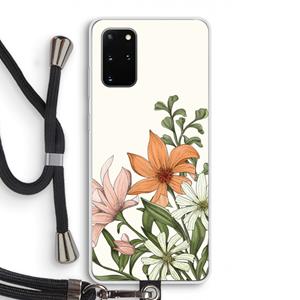 CaseCompany Floral bouquet: Samsung Galaxy S20 Plus Transparant Hoesje met koord