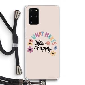 CaseCompany Happy days: Samsung Galaxy S20 Plus Transparant Hoesje met koord