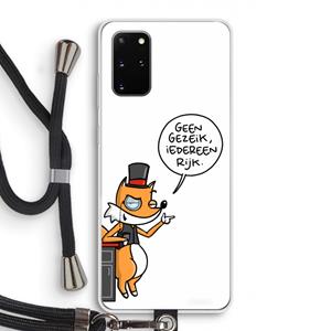 CaseCompany Geen Gezeik: Samsung Galaxy S20 Plus Transparant Hoesje met koord