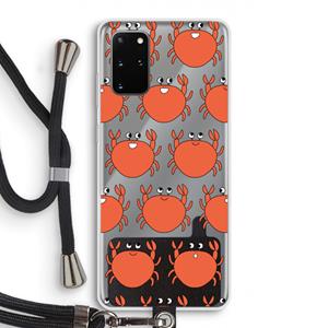 CaseCompany Krab: Samsung Galaxy S20 Plus Transparant Hoesje met koord